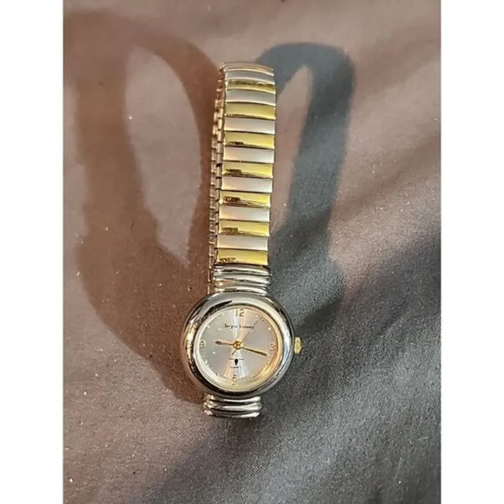 Unisex‎ Gold Tone Sergio Valente Analog Watch